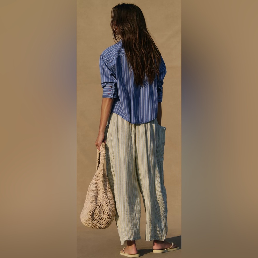 Free People Quinn Wide-Leg Striped Pants - Picture 2 of 8